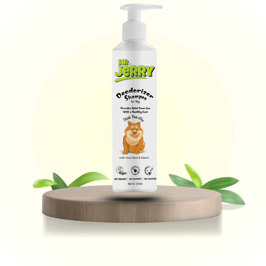 Mr. Jerry Gentle Deodorizer Shampoo for Dogs with Aloe Vera & Vitamin E (250ml) - Mr.Jerry website