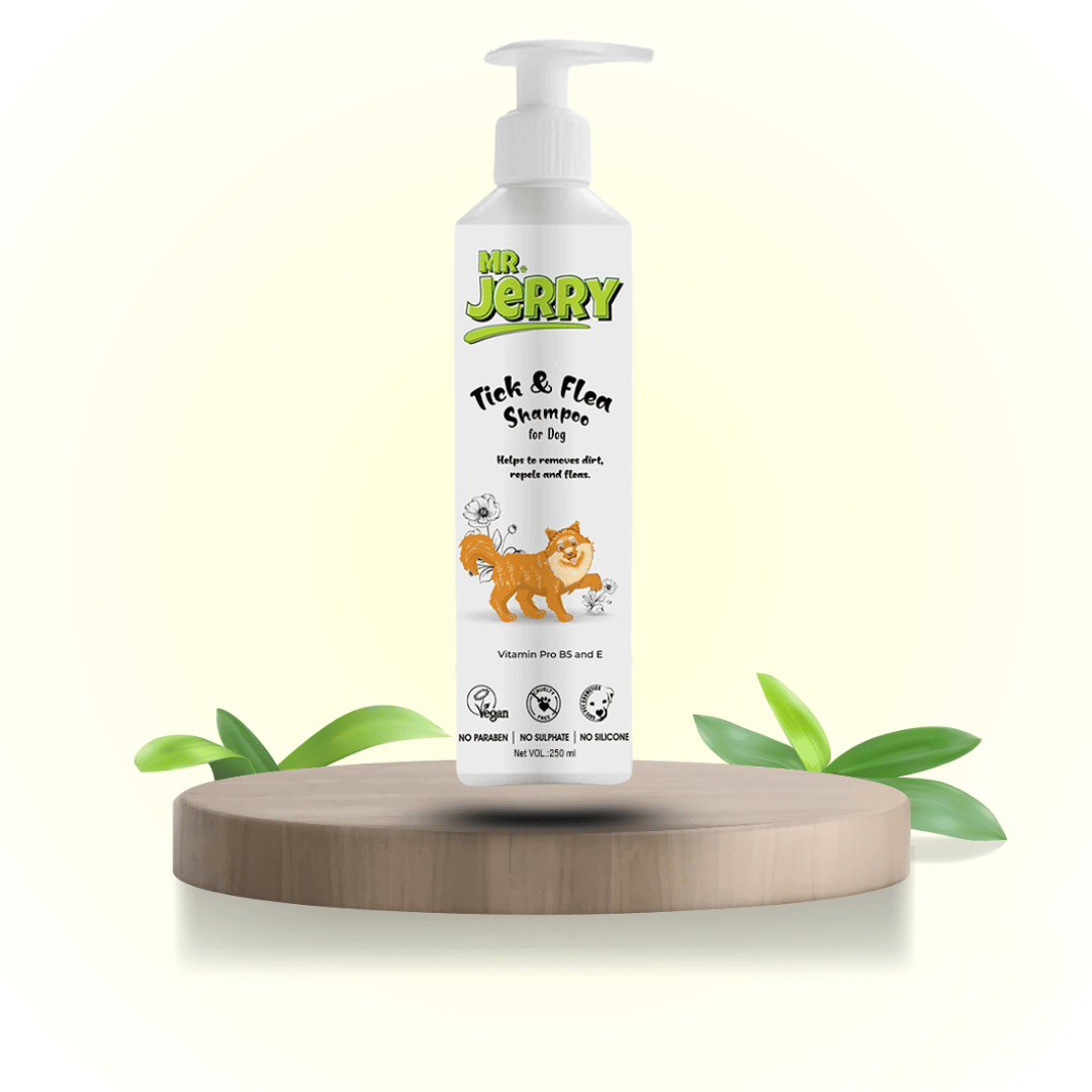 Mr. Jerry Tick & Flea Shampoo Vitamin Pro B5 and E (250ml) for Dog - Mr.Jerry website