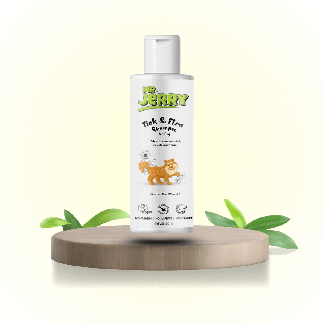 Mr. Jerry Tick & Flea Shampoo Vitamin Pro B5 and E (50ml) for Dog - Mr.Jerry website