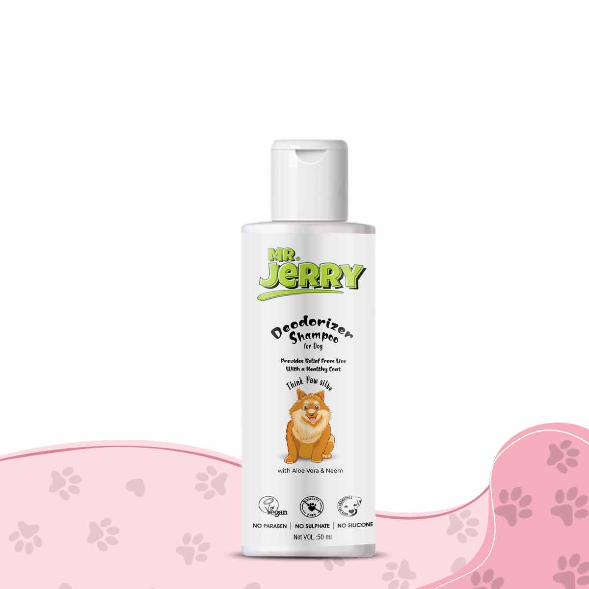 Mr . Jerry Gentle Deodorizer Shampoo for Dogs with Aloe Vera & Vitamin E