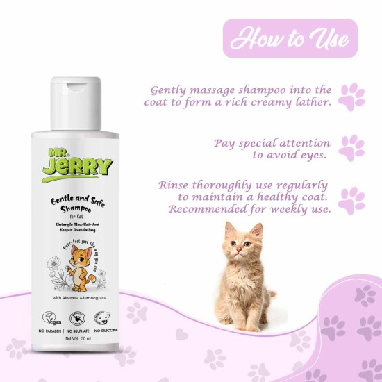 Mr . Jerry Cat Shampoo with Aloe Vera & Lemon Grass