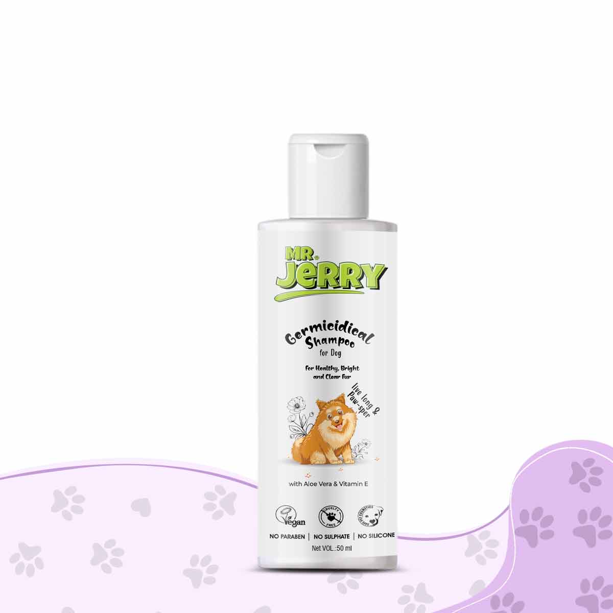 Mr . Jerry Germicidal Shampoo for Dogs with Aloe Vera & Vitamin E