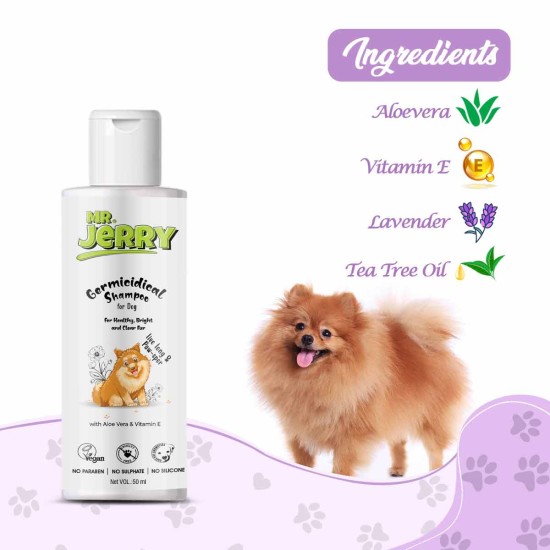 Mr . Jerry Germicidal Shampoo for Dogs with Aloe Vera & Vitamin E