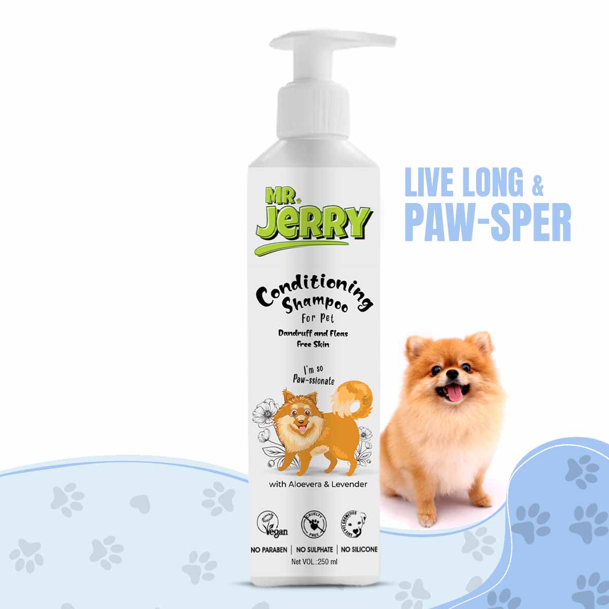 Mr . Jerry Conditioning Shampoo for Dogs with Aloevera & Levender