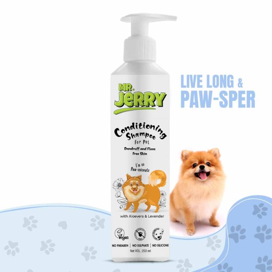 Mr . Jerry Conditioning Shampoo for Dogs with Aloevera & Levender