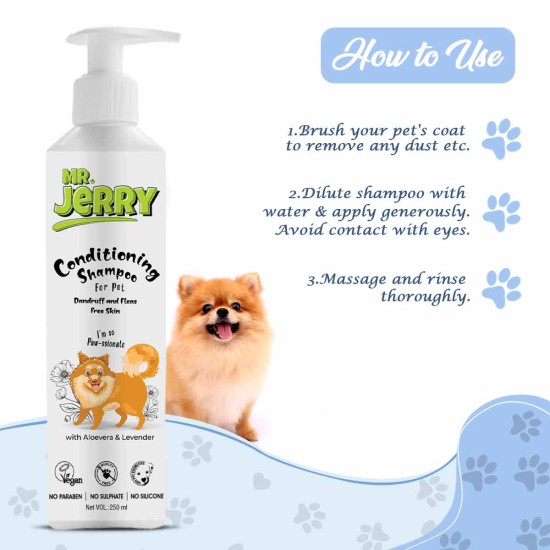 Mr . Jerry Conditioning Shampoo for Dogs with Aloevera & Levender