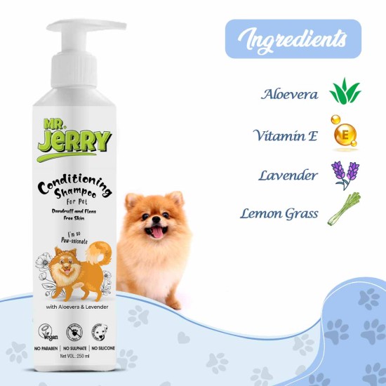 Mr . Jerry Conditioning Shampoo for Dogs with Aloevera & Levender