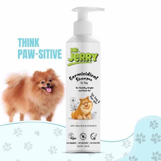 Mr . Jerry Germicidal Shampoo for Dogs with Aloe Vera & Vitamin E