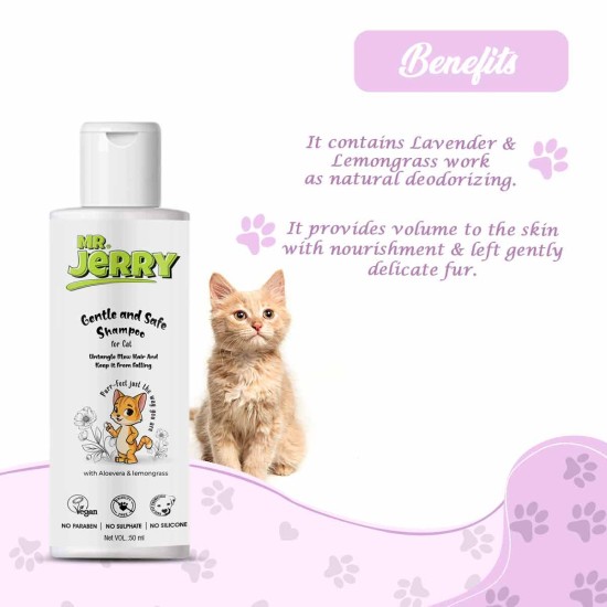 Mr . Jerry Cat Shampoo with Aloe Vera & Lemon Grass