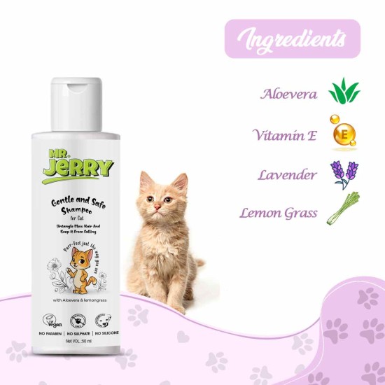 Mr . Jerry Cat Shampoo with Aloe Vera & Lemon Grass