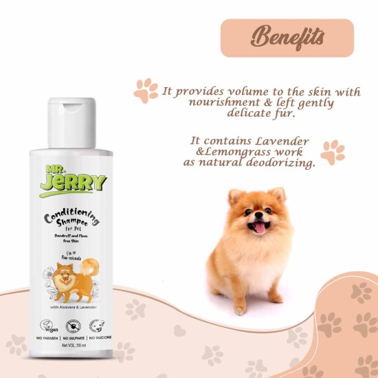 Mr . Jerry Conditioning Shampoo for Dogs with Aloevera & Levender