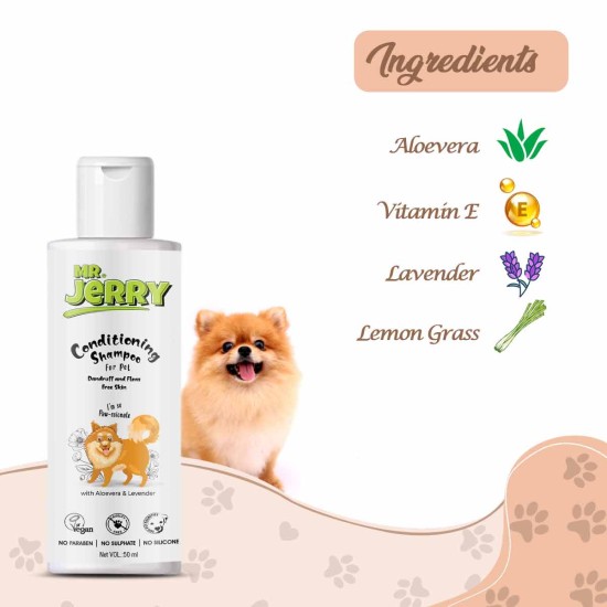 Mr . Jerry Conditioning Shampoo for Dogs with Aloevera & Levender