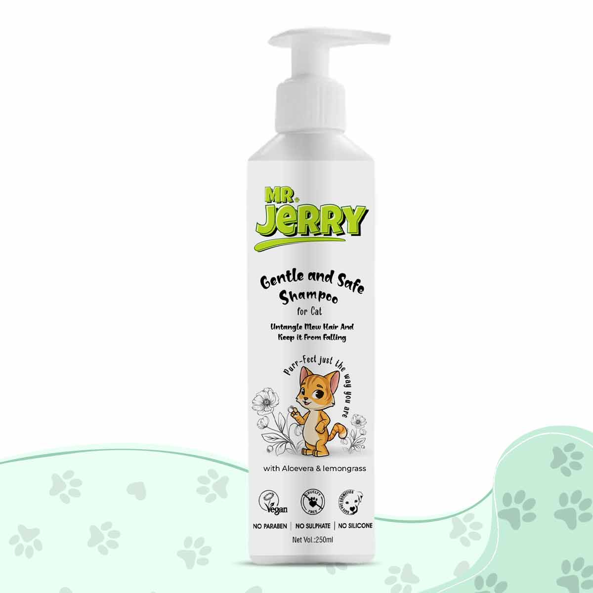 Mr . Jerry Cat Shampoo with Aloe Vera & Lemon Grass